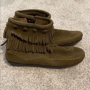 Green Minnetonka Moccasins
